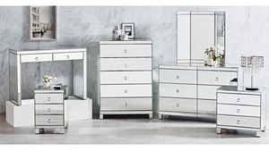 <strong>Vintage</strong> Factory Price Bevelled Mirrored Cabinet Chest <strong>Sideboard</strong> with 6 Big Drawers - Product Image 2