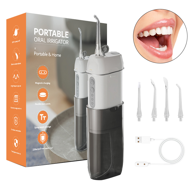 XBH Portable Travel IPX7 Waterproof USB Cordless Dental Floss Rechargeable Mini Teeth Cleaning for Oral Irrigator Water Flosser