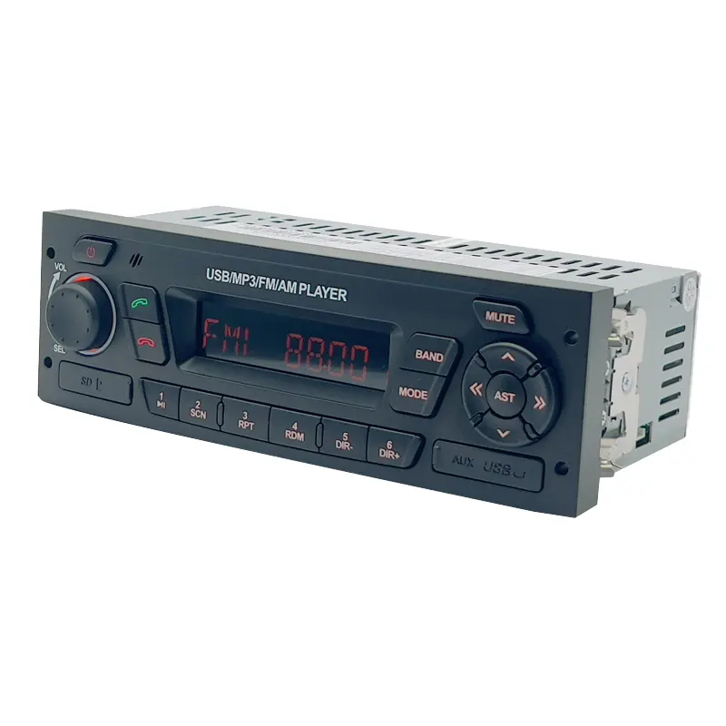 ODM OEM autoradio simple 1 Din lecteur MP3 12V 24V FM Radio entrée AUX stéréo Audio HMD302A haut-parleur intégré connexion par carte SIM