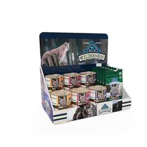 Hot Selling Store Promotion Cardboard Corrugated Counter Top Display <b>Box</b> Cardboard Tabletop PDQ Table Display for Pet Food - Product Image 3