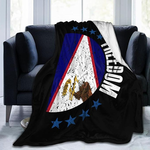 Coperta Personalizzata con Stampe ad Alta Definizione dei Motivi Locali della <span class=keywords><strong>Samoa</strong></span> Americana, Perfetta per Decorazione Camera da Letto e Souvenir di Viaggio - Product Image 2