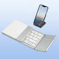 Clavier pliable sans fil BT avec pavé tactile en aluminium ultra fin portable 64 touches