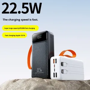 Power Bank 50000mAh Grande Capacità <span class=keywords><strong>con</strong></span> Cavo, <span class=keywords><strong>Ricarica</strong></span> Super Veloce 22.5W, <span class=keywords><strong>Batteria</strong></span> ai Polimeri di Litio in Plastica - Product Image 4