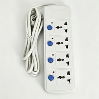 Stop Kontak Listrik Anjehold Grosir Pabrik, 4 Outlet, Soket Ekstensi Multi Plug untuk Rumah dan Kantor