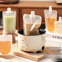 Pochettes à bec verseur transparentes givrées de qualité alimentaire jetables de 30 ml, 50 ml et 300 ml pour l'emballage de liquides tels que le café, le jus et le cold brew