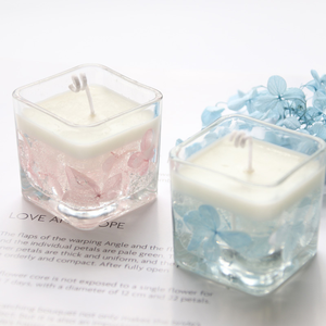 スクエアジャー乾燥不滅の花の香りのキャンドルカスタマイズされたプライベート大豆香りキャンドル高級ロゴエッセンシャルオイルアロマセラピー - Product Image 3