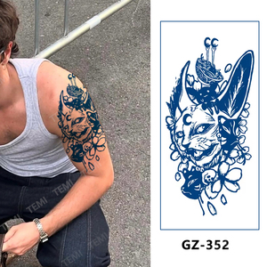 Adesivi per Tatuaggi Semi-Permanenti a Base di Erbe, Impermeabili, Durata 1-2 Settimane, Disegni di Ali, Pianeti e Teschi, Tatuaggi Temporanei per Uomo, Vendita all'Ingrosso - Product Image 6