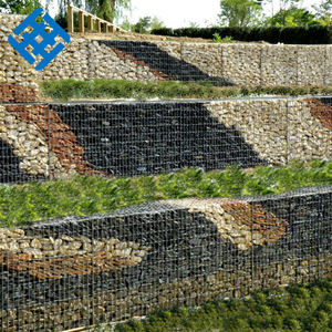 Cages de roche en gabion Clôture en pierre galvanisée 2x1x127mm Panneaux de gabion <span class=keywords><strong>Cage</strong></span> de pierres de roche pour les murs de retenue du Népal Prix d'usine - Product Image 2