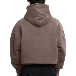 Sudadera con Capucha para Hombre, Estilo Urbano, Lavada y Desgastada, Corte Cuadrado, Sudadera Esencial de Alta Calidad, Estilo Vintage - Product Image 4