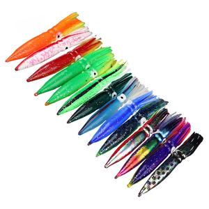 Jupe de calmar souple 9/7.5cm leurre de pêche au poulpe artificiel lumineux appâts de pêche à la traîne XX-<span class=keywords><strong>113</strong></span> - Product Image 1