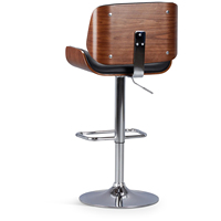 Chaises de bar en cuir de base Style américain Confortable Contreplaqué chromé Métal classique pour les conceptions de meubles de bar commerciaux Modernes