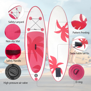 China Factory Custom Inflatable <strong>Stand</strong>-Up <strong>Paddle</strong> Board (320*80*15cm) <strong>Red</strong> White EVA/PVC Material All Accessories Lakes Rivers - Product Image 2