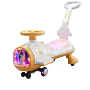 Auto portatile per bambini swing con maniglia a spinta/multi-funzionale per bambini auto rapida con luce e musica
