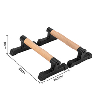 Barres parallèles en bois massif personnalisées, barres en forme de T, supports en bois pour pompes et dips avec support russe pour la remise en forme