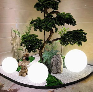 Urlaub Landschaft Hochzeit im Freien wiederauf ladbare Garten Pool Dekoration schwimmende bodens tehende hängende PE Ball Sphere <span class=keywords><strong>Globe</strong></span> Light - Product Image 6