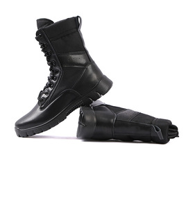 काले हल्के सामरिक युद्ध प्रशिक्षण बूट वाटरप्रूफ कुस्कुड बाहरी छलावरण एंटी-स्किड पहनने के प्रतिरोधी टो माइक्रोफाइबर - Product Image 6