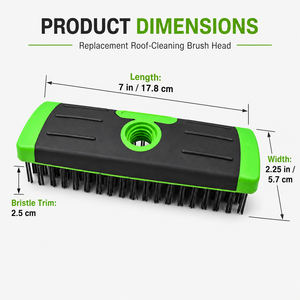 Brosse <span class=keywords><strong>de</strong></span> nettoyage <span class=keywords><strong>de</strong></span> <span class=keywords><strong>toiture</strong></span> robuste en acier au carbone <span class=keywords><strong>de</strong></span> 7 pouces pour l'élimination du mousse et le nettoyage des pavés - Product Image 2