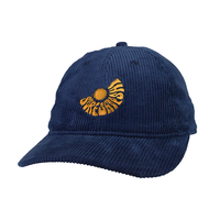 Casquettes de sport personnalisées de qualité supérieure pour surfistes, design 6 panneaux, broderie 3D, fermeture à boucle métallique, en velours côtelé, non structurées, unisexe, quatre tailles