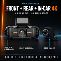 Caméra embarquée 4K+1K+1K+1K avec écran tactile, WiFi, GPS, Android Auto, ADAS, enregistrement avant et arrière