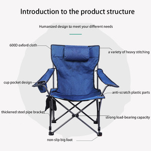Taşınabilir kamp için açık katlanır sandalyeler plaj küçük banklar balıkçılık sandalyeler ofis öğle yemeği molası şezlong katlanır yataklar - Product Image 3