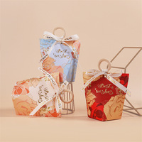 Boîte à bonbons de mariage en bois de style européen, écologique et recyclable, avec ruban, emballage cadeau pour chocolats, pour les cadeaux de fête
