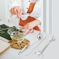 Ensemble d'accessoires pour bougies 3 en 1 Coupe-mèches pour bougies Ensemble d'outils pour couper les mèches