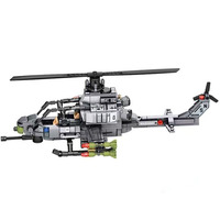 Ensemble de blocs de construction hélicoptère Cobra, jouet éducatif de construction DIY, modèle en plastique ABS pour garçons, universel pour enfants