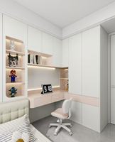 Ensemble de meubles de chambre à coucher pour filles en bois écologique, style moderne et luxueux, lit, bibliothèque, bureau, armoire, rangement tout-en-un, appartement, villa