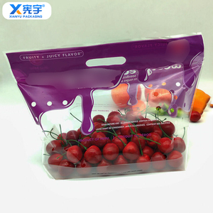 Sacs de conservation alimentaire anti-buée en plastique de qualité alimentaire imprimés sur mesure, réutilisables, pour fruits frais, raisins, citrons, laitues - Product Image 5