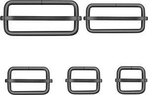 Coobigo – Lot de boucles coulissantes métalliques réglables et ajusteurs rectangulaires en pouces pour la fabrication de quincaillerie de sacs à main - Product Image 1