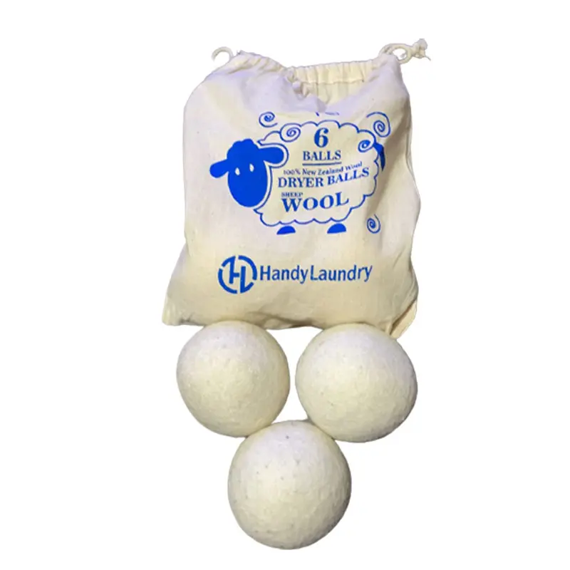 Wieder verwendbarer Wäsche trockner aus 100% Bio-Wolle Statisch reduzierender natürlicher Weichspüler New Zealand Wool Drying Balls