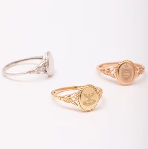 Inspire yüksek kalite paslanmaz çelik ceket <span class=keywords><strong>of</strong></span> <span class=keywords><strong>Arms</strong></span> aile Crest Signet yüzük kişiselleştirilmiş herhangi bir sembol Oval yüzük takı kadınlar için - Product Image 1