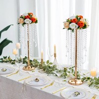 Décoration Intérieure Support de Fleurs Présentoir Fournitures de Mariage Lustre Centres de Table de Mariage pour Table