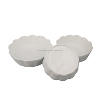 Witte keramische ronde ecovriendelijke fruitschaal hotelservies tafellaagset voor thuiskeuken servies elegante collectie