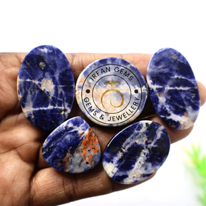 Selected Sodalite Cabochon 100%Natural Sodalite Loose Gemstone Use For Perfect Pendant Jewelry Healing Crystal Jewelry LOT - Product Image 2