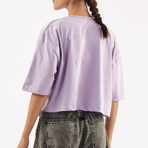 เสื้อยืดครอปท็อปฤดูร้อนสำหรับผู้หญิง แขนสั้นน้ำหนักเบา สวมใส่สบาย ลำลอง ใส่ได้ทุกวัน เสื้อครอปท็อปสำหรับผู้หญิง - Product Image 5