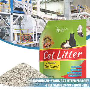 Litière pour chat en bentonite sphérique de qualité supérieure, sans poussière, à grains fins, aux nombreuses saveurs, naturelle et biologique, fabriquée par OEM - Product Image 1