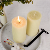 Bougies en cire d'abeille pure roulées à la main naturelles non parfumées écologiques pour la décoration intérieure cadeau de mariage relaxation aromathérapie