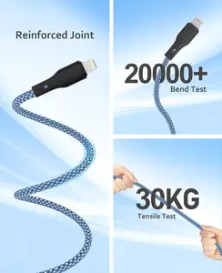 Grosir kabel pengisi daya magnetik angin sendiri pengisian cepat Bio Usb C untuk cahaya ing kabel pengisi daya kabel gulung magnetik untuk Iphone