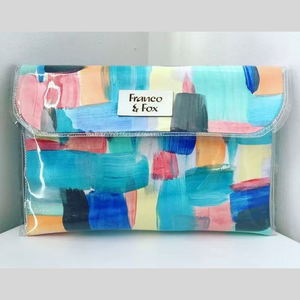 กระเป๋าเครื่องสำอางพีวีซีแบบใสขนาด 18 นิ้ว กันน้ำ พิมพ์ลายได้เต็มใบ ใช้เก็บเอกสาร พกพาสะดวก เหมาะสำหรับกิจกรรมกลางแจ้ง - Product Image 2