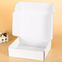 Boîte en carton ondulé personnalisée avec logo imprimé, emballage plat pliable en kraft pour l'emballage