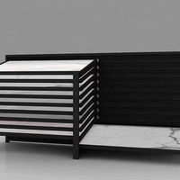 Großhandel Metallrahmen Push Pull Keramik fliesen Schubladen Vitrine Granit Stein Marmor Probe Schublade Fliesen Display für den Laden