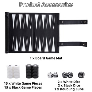 Set Regalo per l'Educazione Precoce, Set Premium di Backgammon e <span class=keywords><strong>Scacchi</strong></span> Artigianale, Leggero e Durevole, con Borsa Porta Accessori - Product Image 5