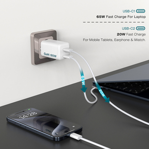 UK EU Plug 65W <span class=keywords><strong>chargeur</strong></span> <span class=keywords><strong>rapide</strong></span> Type C GaN CE GRS KC <span class=keywords><strong>chargeur</strong></span> adaptateur chargeurs de téléphone portable portables pour <span class=keywords><strong>iPhone</strong></span> Samsung <span class=keywords><strong>Apple</strong></span> ordinateur portable - Product Image 3