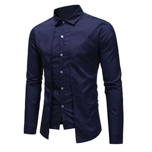Camisas de Moda Minthson para Hombre, Manga Larga, <span class=keywords><strong>Cuello</strong></span> Camisero, Camisas Hombre Blancas Formales, Ropa Negra de Negocios - Product Image 2