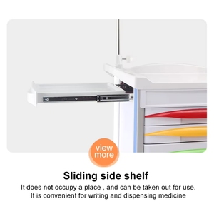 Carro de hospital de plástico ABS para clínica, carro médico de infusión de pacientes, muebles de hospital, carro médico de emergencia - Product Image 5