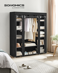 Armoire pliable grande capacité <span class=keywords><strong>SONGMICS</strong></span>, en tissu non tissé, portable, pour le rangement des vêtements dans la chambre - Product Image 2
