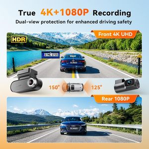 DDPAI N5 Dash <span class=keywords><strong>Cam</strong></span> Dual 4K con Modulo 4G, Telecamera per Auto con Controllo Vocale Intelligente, UHD HDR, Grandangolare, Visione Notturna - Product Image 3