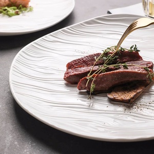 European Style 8/10/12 Inch White Irregular <strong>Tapas</strong> Appetizer Salad Steak <strong>Plates</strong> Wholesale Wedding Porcelain <strong>Plate</strong> for Banquet - Product Image 3