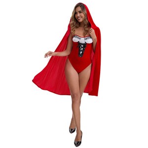 Christmas Lingerie Set For Adults With Detachable Shawl Hooded <b>Cape</b> Stage Performance Costume <b>Women's</b> Sexy Costume 8117 - Product Image 4